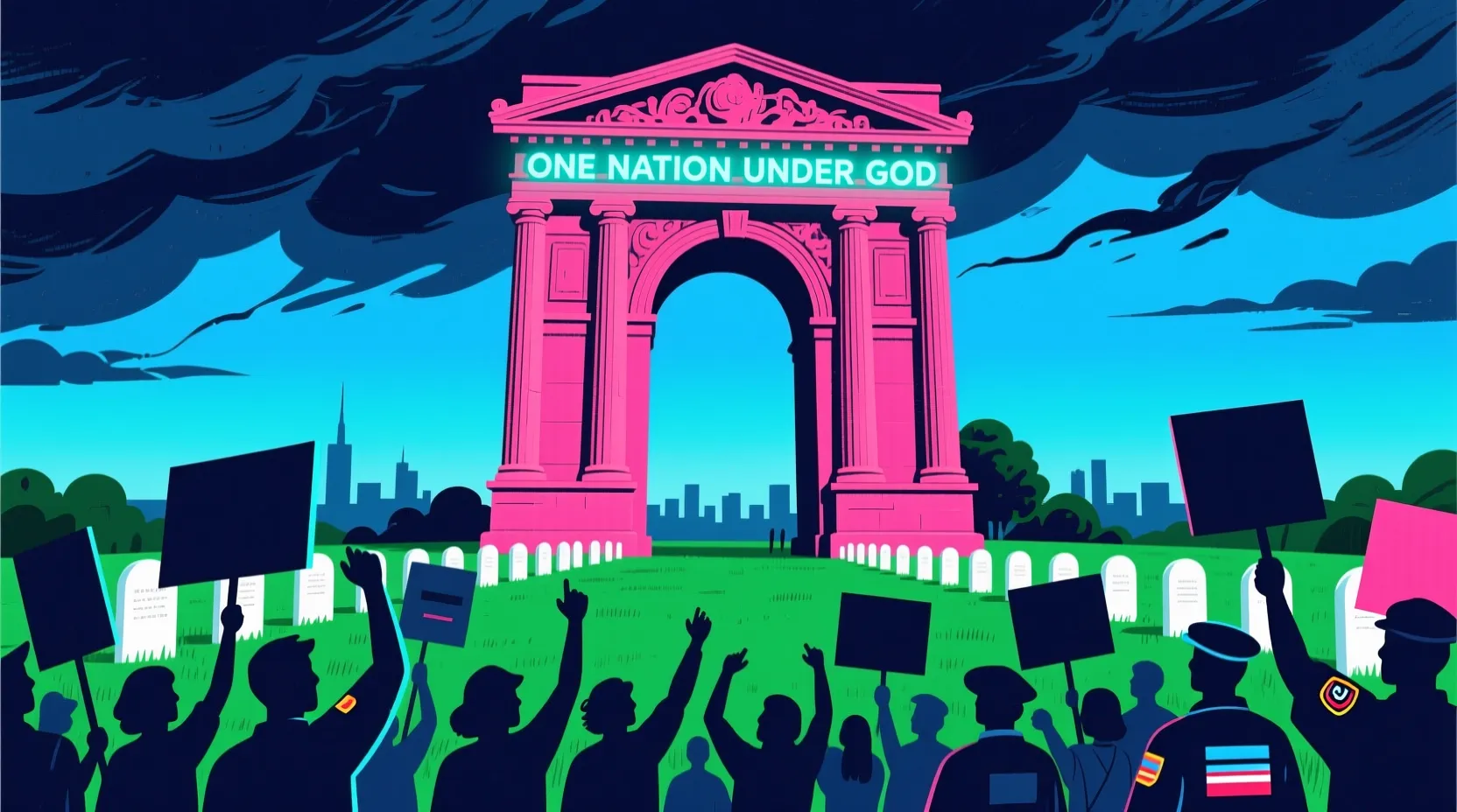 Trump reveals new design for massive arch with 'one nation under God' inscription