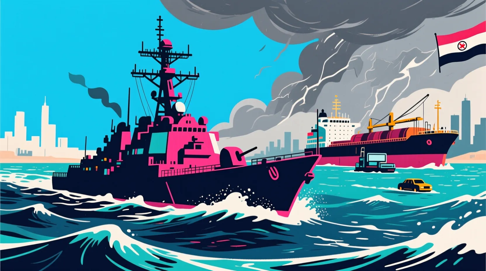 Trump says the US will start blocking ships going through the Strait of Hormuz