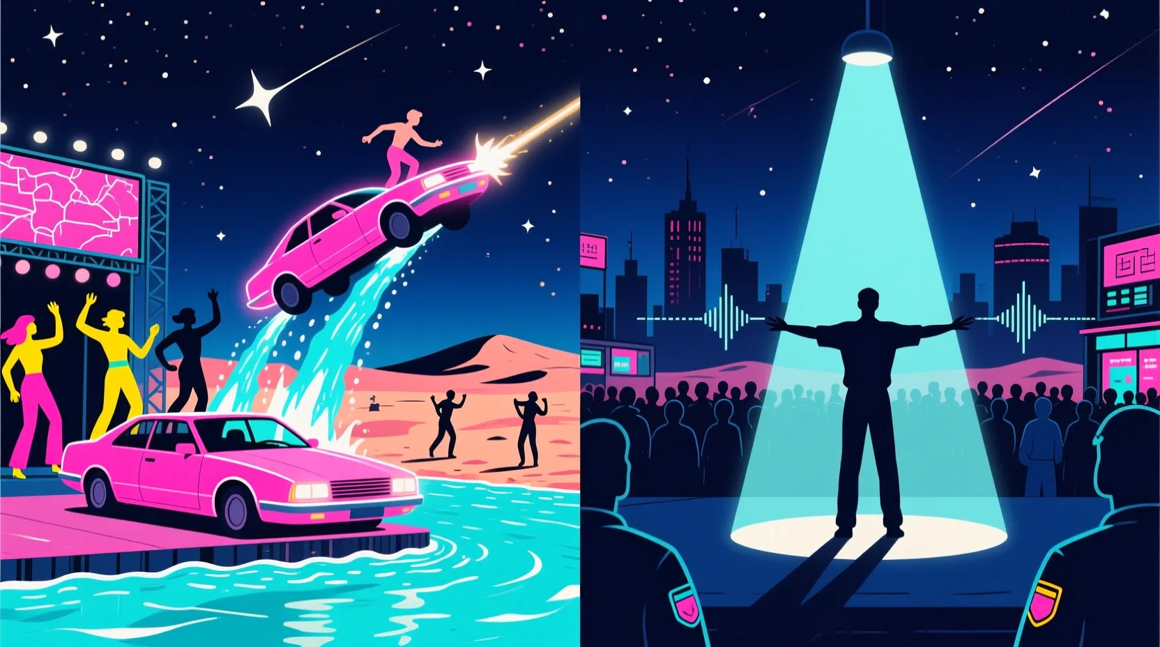 Sabrina Carpenter wows with a car launch while Bieber keeps it quiet at Coachella