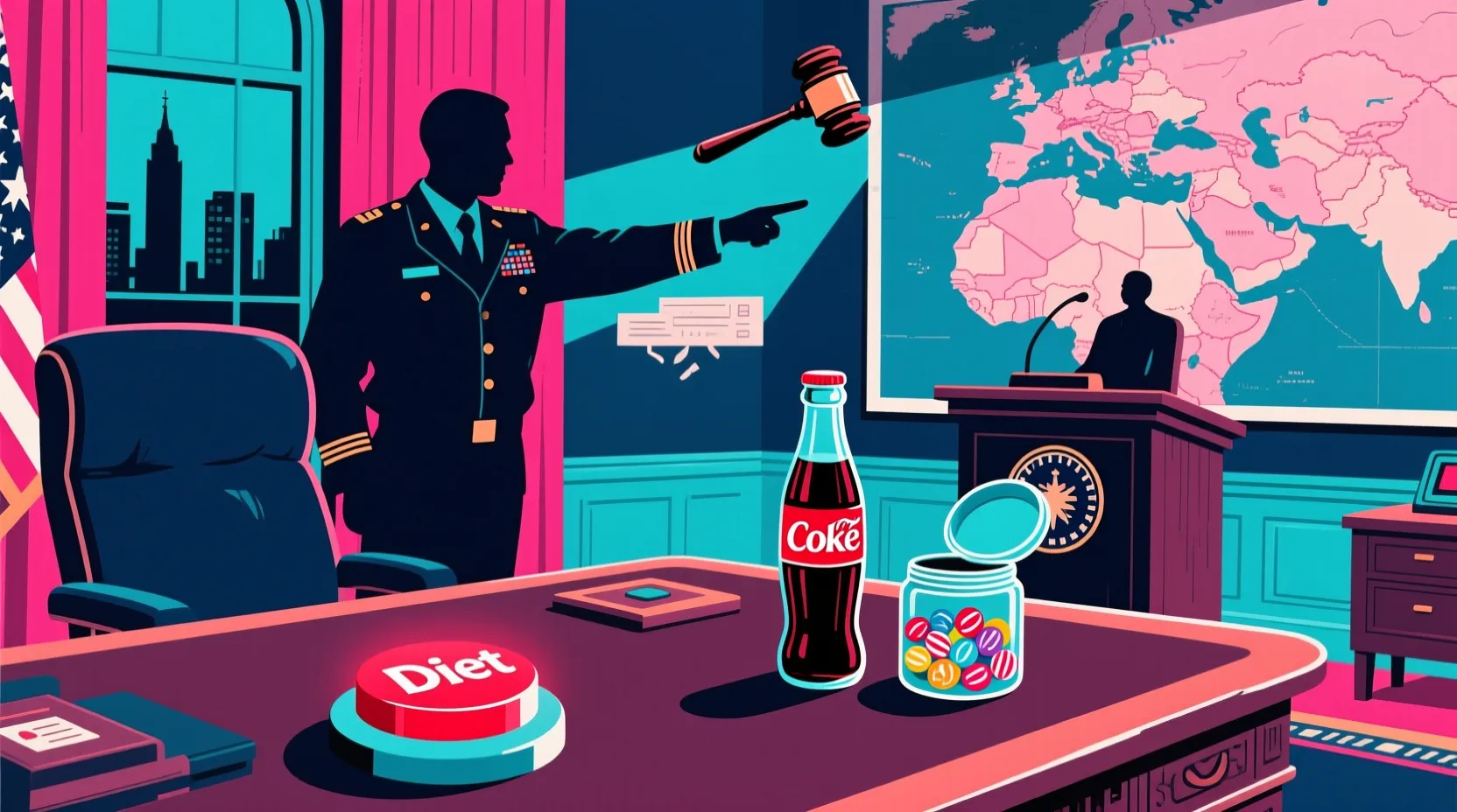 Trump keeps candy and Diet Coke close in the Oval Office while pushing for FISA extension during Iran conflict