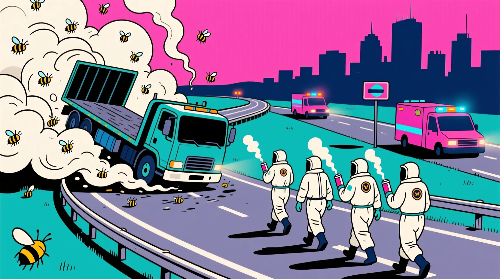 A truck carrying 1 million bees crashed in Tennessee and the highway had to shut down