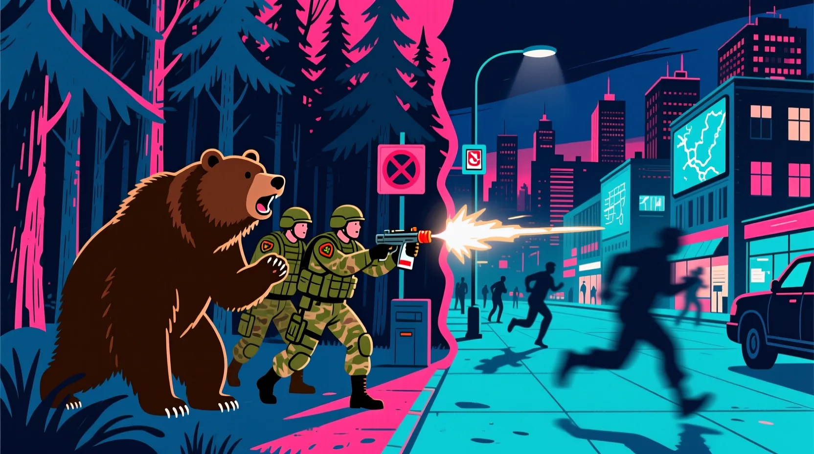 A bear attack in Alaska and a shooting near Iowa's campus highlight two very different kinds of danger