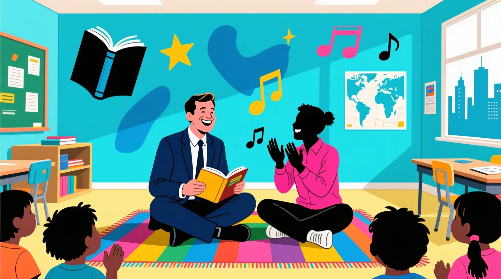 Obama and Mamdani read and sing with Bronx pre-K students