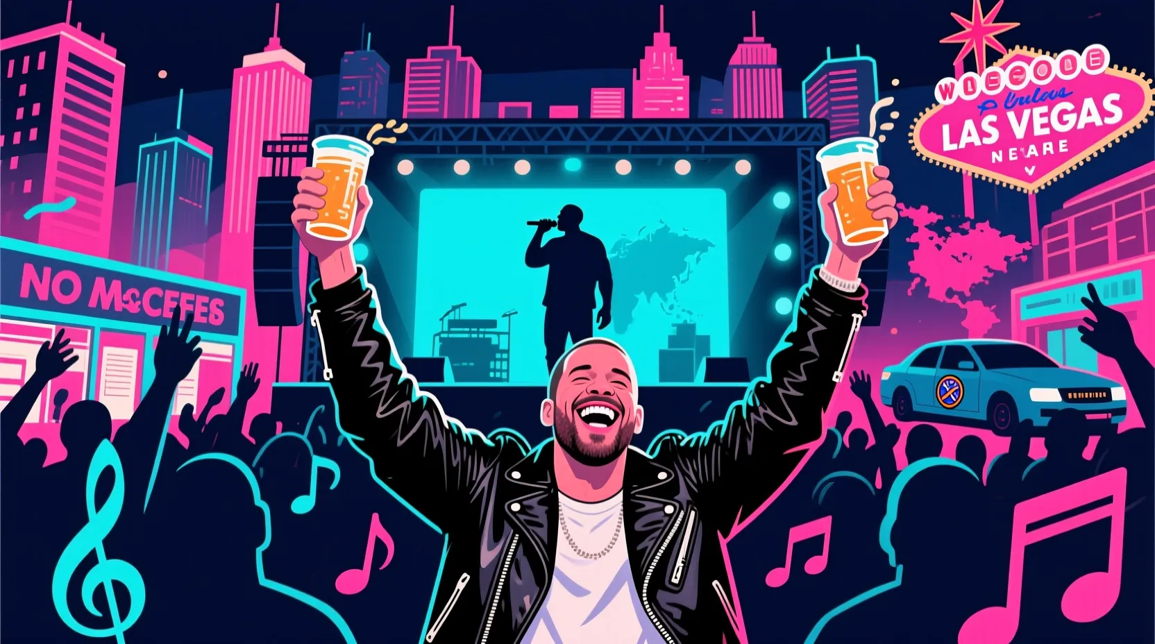 Pat McAfee shows up at 50 Cent concert after getting pummeled at WrestleMania