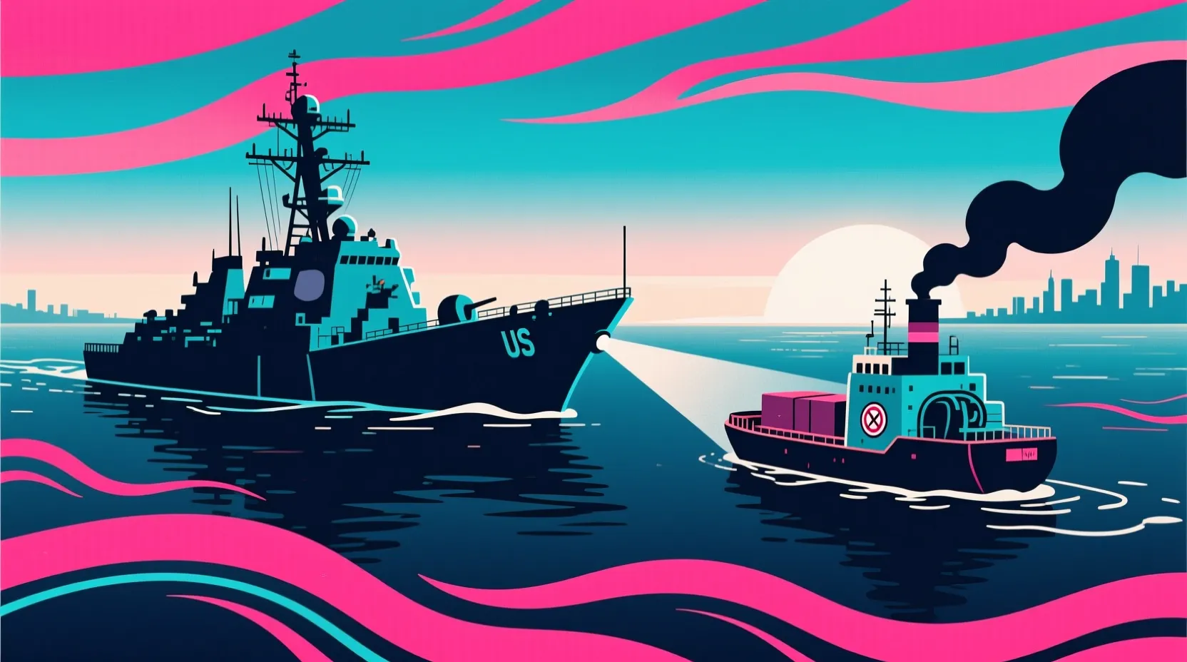 Trump says US navy seized an Iranian-linked ship after it tried to break the blockade near Hormuz