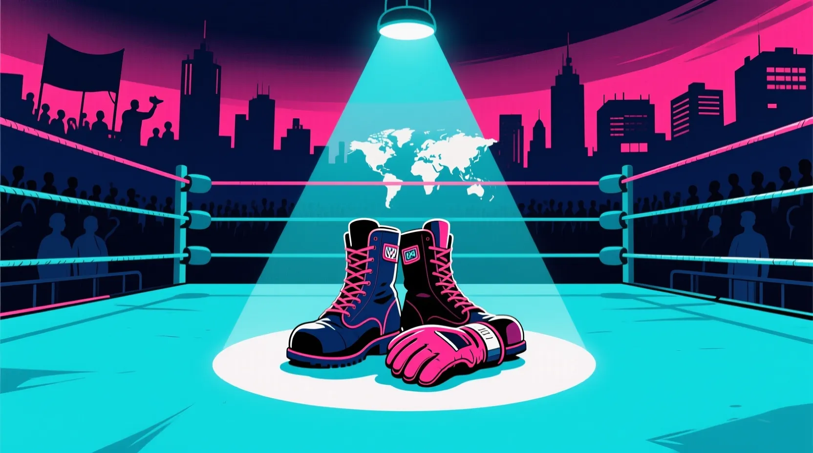 Brock Lesnar leaves his boots in the ring at WrestleMania, signaling what might be his final match