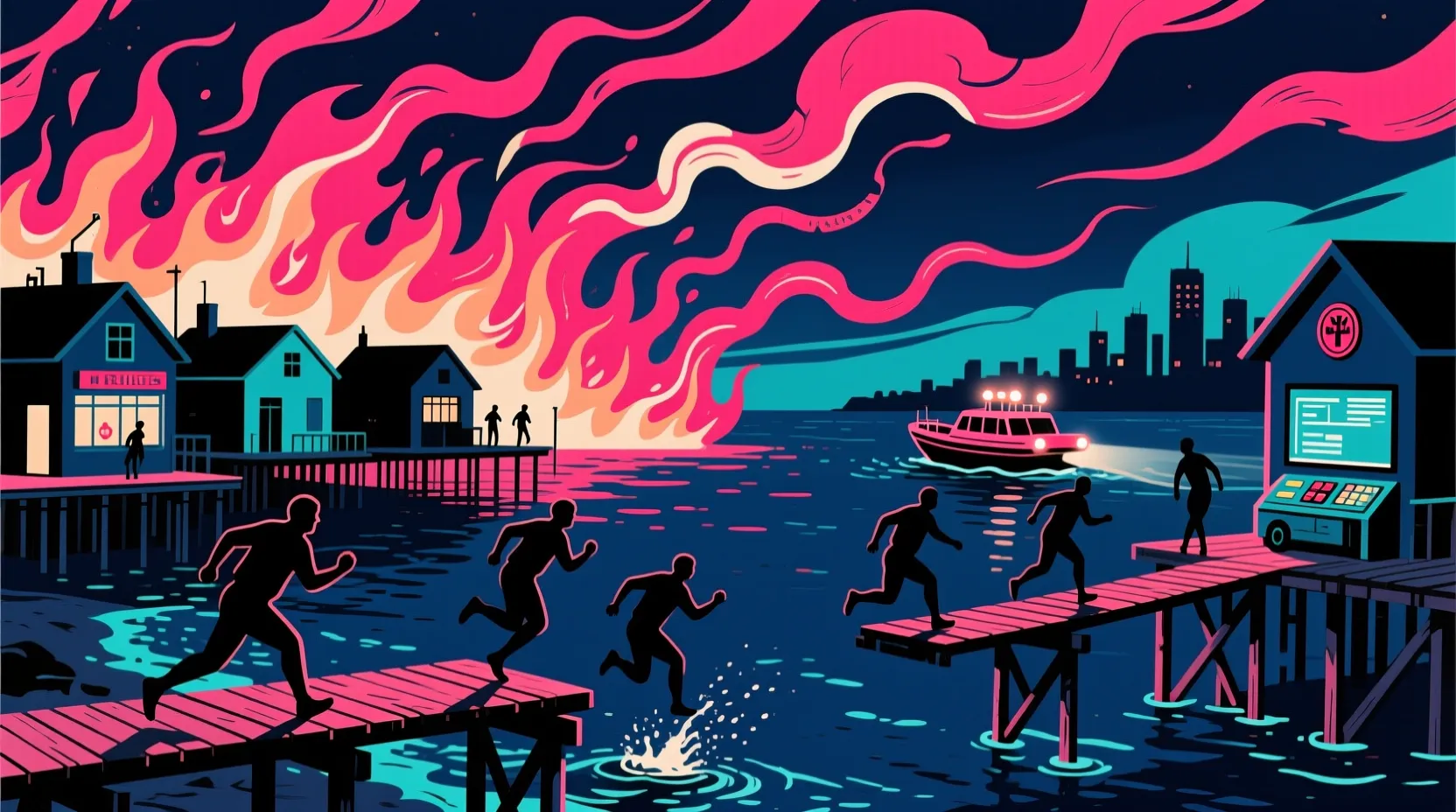 A massive fire tears through a coastal village in Sabah, leaving thousands without homes