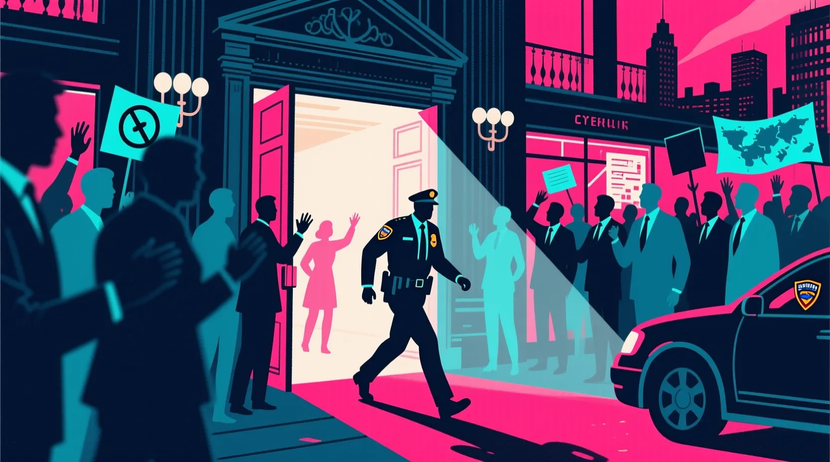 Keir Starmer reacts with shock after shooting at Trump's media dinner