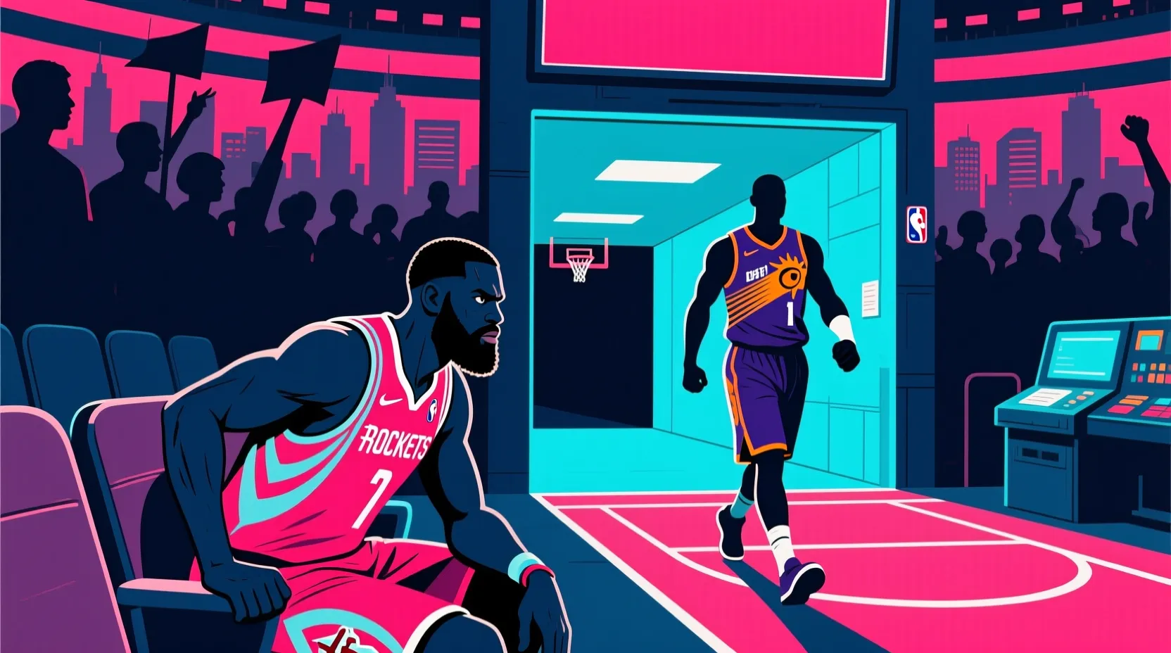 Kevin Durant gets under Deandre Ayton's skin from the sidelines in must-watch moment