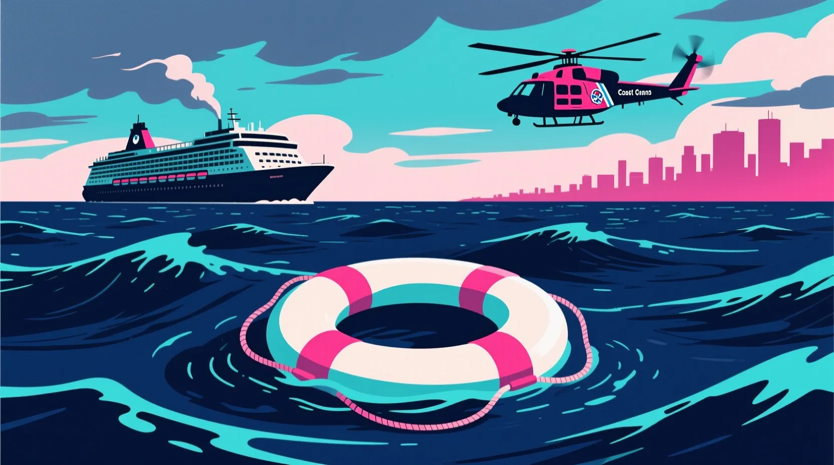 A crew member fell overboard from a cruise ship headed to Boston and hasn't been found